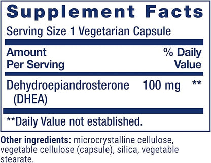 Life Extension DHEA - For Hormone Balance, Immune Support, Sexual Health, Bone & Cardiovascular Health and Anti-Aging and Mood Support Non-GMO, Gluten-Free - 60 Vegetarian Capsules