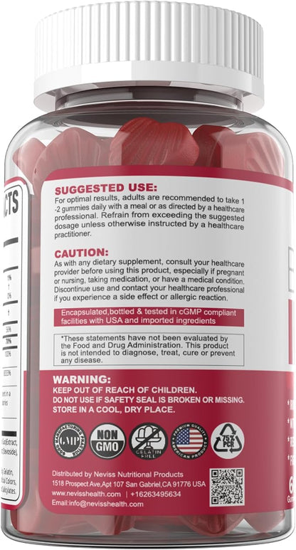 Beet Root Gummies with Iron, Methyl B12, Folate, Vitamin C - Made in USA - Increase Nitric Oxide & Iron Levels, Energy Support, Fight Fatigue, Beetroot & Gentle Iron Supplement, Sugar Free, 120 Count