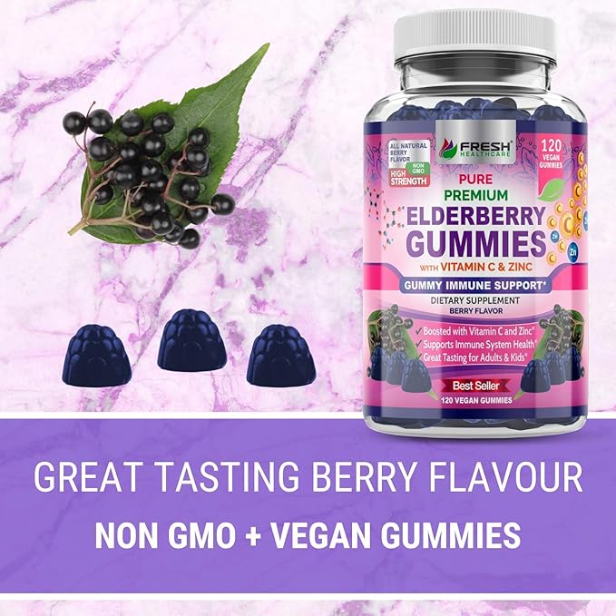 FRESH HEALTHCARE Moringa and Elderberry Gummies - Bundle