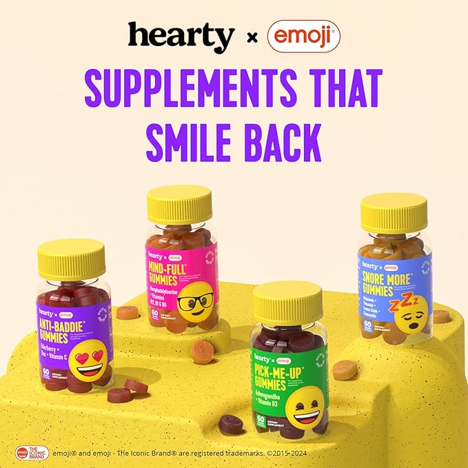 HEARTY Immune Support Gummies, Elderberry, Zinc & Vitamin C Gummies for Kids & Adults, Kid Vitamins for Immune System Support, Adult Immunity Supplement, Non-GMO, 60 Gummy Count