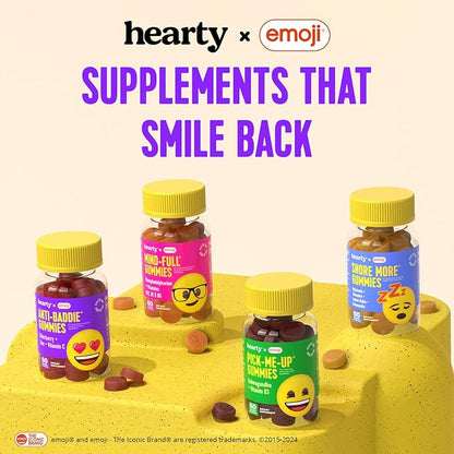 HEARTY Immune Support Gummies, Elderberry, Zinc & Vitamin C Gummies for Kids & Adults, Kid Vitamins for Immune System Support, Adult Immunity Supplement, Non-GMO, 60 Gummy Count