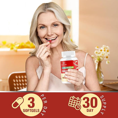 Cholesterol Supplements with Plant Sterols, Niacin, Red Yeast Rice, Bergamot, Omega-3 & Garlic - Max Absorption - 270 Softgels