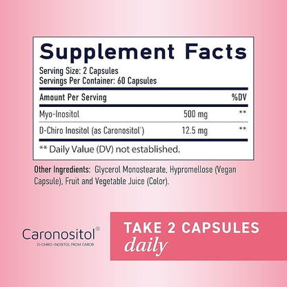 Myo-Inositol & D-Chiro Inositol for Hormone Balance for Women | Microbeadlets to Regulate Menstrual Cycle & Support Ovarian Health | 40:1 Ratio Myo & D Chiro | Non-GMO | 120 Ct (2 Month Supply)