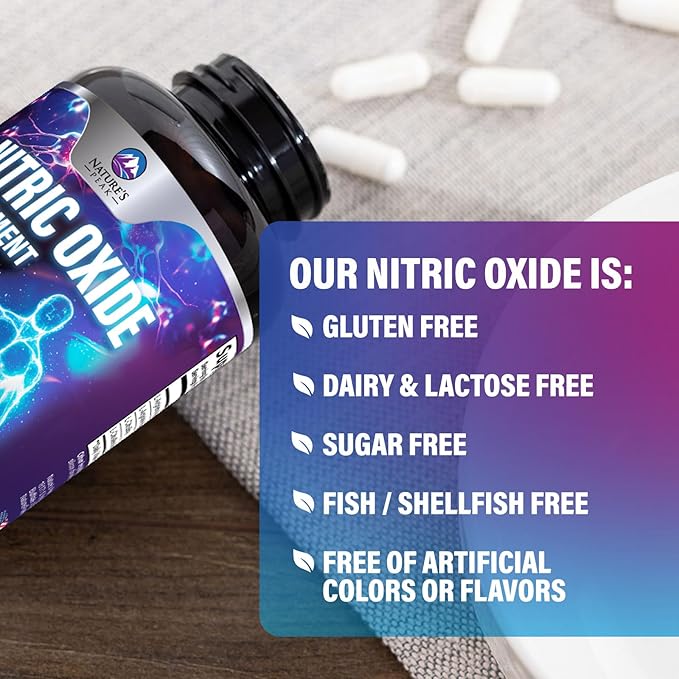 Nitric Oxide Supplement 3000mg L Arginine 3X Strength - Citrulline Malate & AKG - Extra Strength Muscle Supporting Nitric Booster for Muscle Growth & Workout Recovery to Train Harder - 60 Capsules