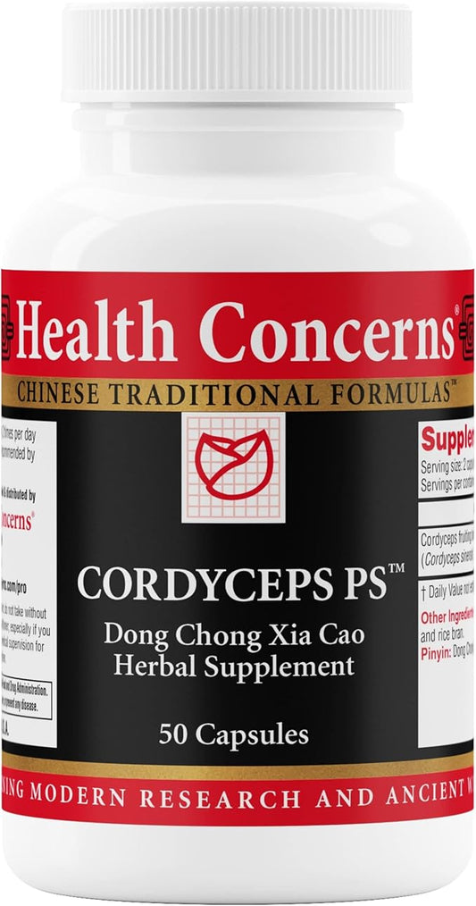 Health Concerns Cordyceps PS - Lung Health & Respiratory System Supplement - 50 Capsules