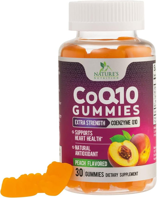 CoQ10 100mg Gummies - Coenzyme Q10 Supplement, CoQ10 Gummies Antioxidant for Heart Health Support & Energy Production, High Absorption Coenzyme Q10 Gummy Supplements - 30 Count Coenzyme Q10 Vitamins