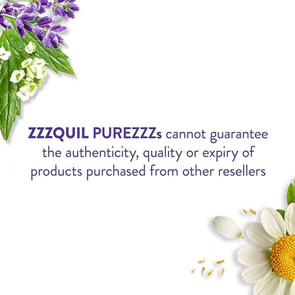 ZzzQuil PURE Zzzs Restorative Herbal Sleep, Tablets, Free of Drugs and Hormones, Melatonin-Free Formula, Valerian Root, Hops, Passion Flower, Sleep Aids for Adults, 60 Count