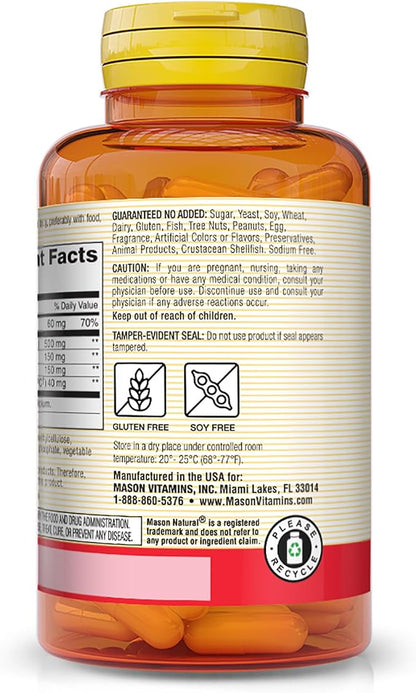 MASON NATURAL Tart Cherry 500 mg 10:1 Extract Veggie Caps - Supports Healthy Uric Acid Levels & Joint Health*, 90 Capsules