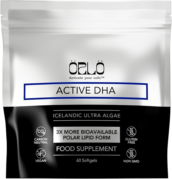 Orlo DHA - Vegan DHA Omega 3 Supplement - Triple Strength Omega3s - Plant Based DHA & EPA Fatty Acids Algae Omega-3 Oil - Krill or Fish Oil Alternative (60 Mini Softgels)