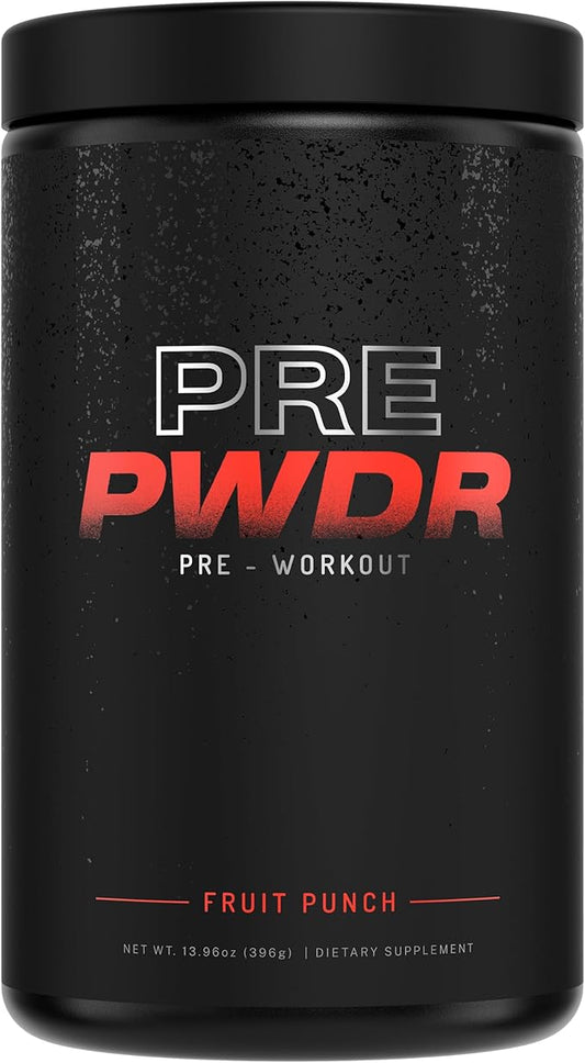 PWDRS Pre-Workout Powder, All Natural Pre Workout for Energy, Pump, Endurance & Strength, with Caffeine (Fruit Punch)
