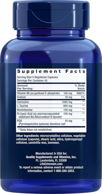 Life Extension Mitochondrial Energy Optimizer with PQQ, 180 Vegetarian Capsules