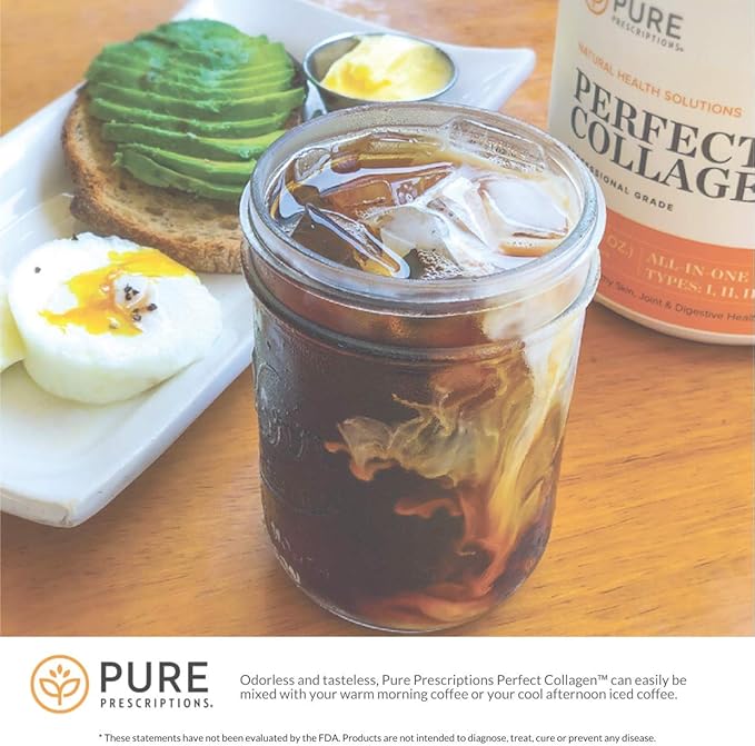 Pure Hydrolyzed Multi Collagen Peptides Protein Powder Supplement - Types I, II, III, V, X - 5 Types of Grass Fed, Wild Caught Food Sourced Collagen - 16 oz Pouch - Flavorless
