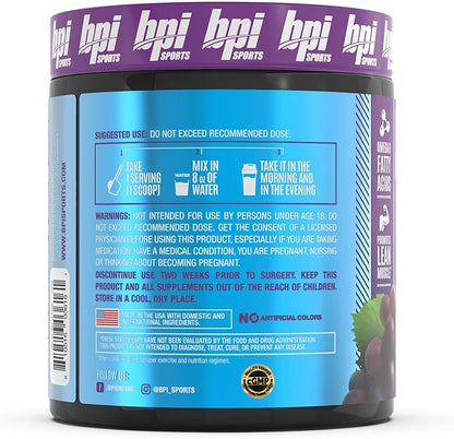 BPI Sports CLA + Carnitine – Conjugated Linoleic Acid – Performance, Lean Muscle – Caffeine Free – for Men & Women – Grape – 50 Servings – 12.34 Oz. (Packaging May Vary)