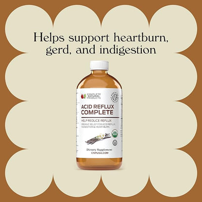 Acid Reflux Complete 8oz - Natural Organic Liquid Heartburn, GERD, & Amish Reflux Relief Remedy & Medicine