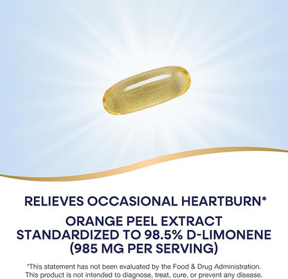 Nature's Way Heartburn Free! Orange Peel Extract Supplement, Occasional Heartburn Relief*, 10 Softgels