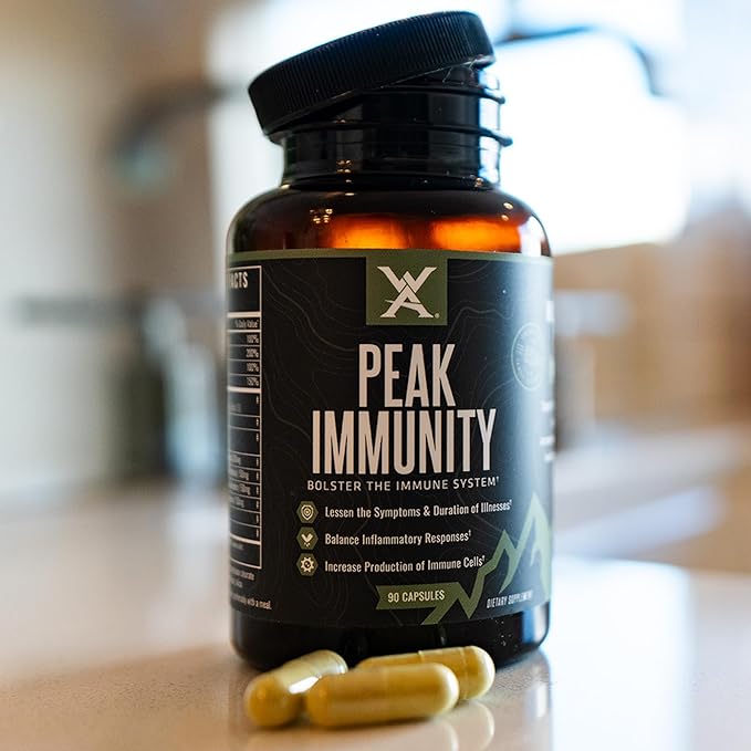 Wilderness Athlete - Peak Immunity | Vitamin D, Vitamin C, Zinc Supplements - Immune System Support - NAC Supplement - Quercetin, Elderberry, & Mushroom Supplement - Elderberry Capsules