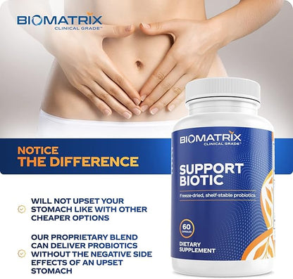 Saccharomyces boulardii Probiotic Supplement w/L. paracasei, L. rhamnosus, Bifidobacterium, Acidophilus – Prebiotic Complement – Temp-Stable, 30-60 Day Supply
