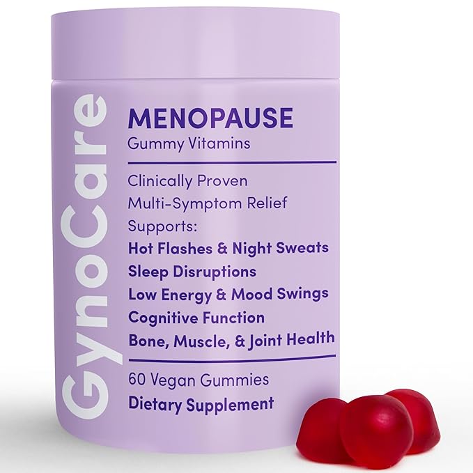 Menopause Supplements for Women | Menopause Gummy Vitamins | Relief for Hot Flashes, Night Sweats & Mood Swings | Helps Sleep Disruptions & Brain function | 60 Vegan Gummies