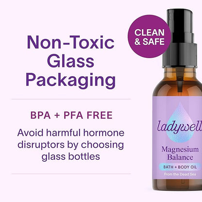 Topical Magnesium Oil Spray | Mood, Cycle & Stress Support | PMS, PCOS, Fertility, Menopause, Hormone Balance, Cramps | Pure Magnesium Chloride, Science-Backed | Rapid Skin Absorption