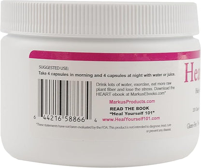 Heart Formula Capsules: Plant-Based Powder with Magnesium Malate, Serrapeptase, Hawthorn Berries, & Ginkgo Biloba