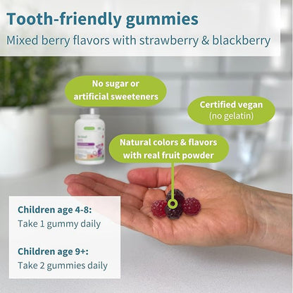 Igennus Methylated Kids Multivitamin Gummy, MTHFR Supplement with B-Vitamins & Vitamin D, No Artificial Sweeteners or Flavors, Sugar Free, Age 4+, 90 Berry Gummies, Non-GMO, Halal, Clean Label x6