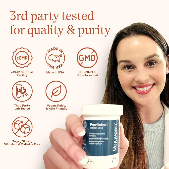 Provitalean GLP-1 Booster & Metabolism Fuel for Women | Mute Cravings for Belly Fat & Resistant Waistlines | B420 Probiotic, Morosil, Chromium | Vegan, Stimulant-Free, Gluten-Free | 30 Ct