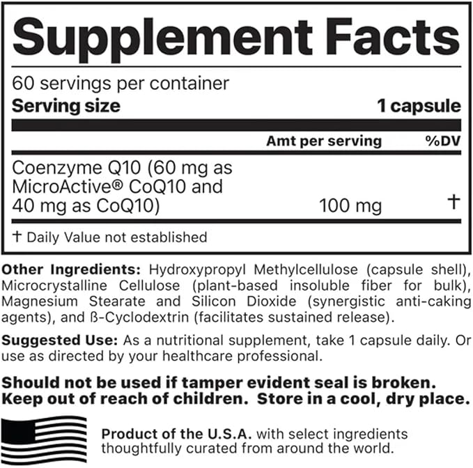 Jigsaw Health CoQ10 w/SRT | Heart Health Support | with Sustained Release Technology | 60 Capsules