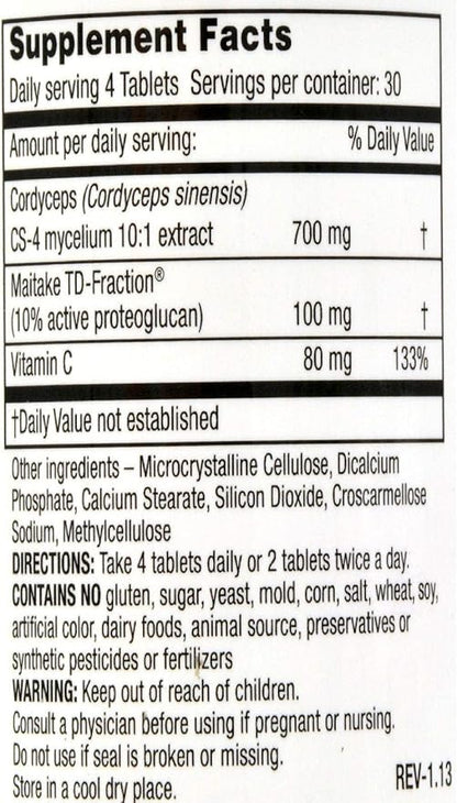 Mushroom Wisdom Super Cordyceps Caplets, 120 Count