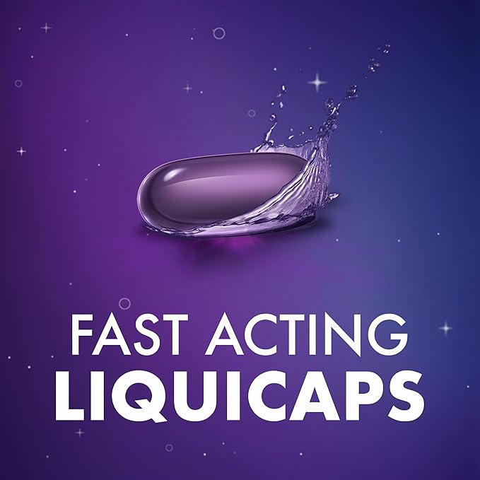 ZzzQuil LiquiCap Sleep Aid, Diphenhydramine 25mg HCl, Sleep Aids for Adults, Nighttime Sleep Aid, 72 LiquiCaps