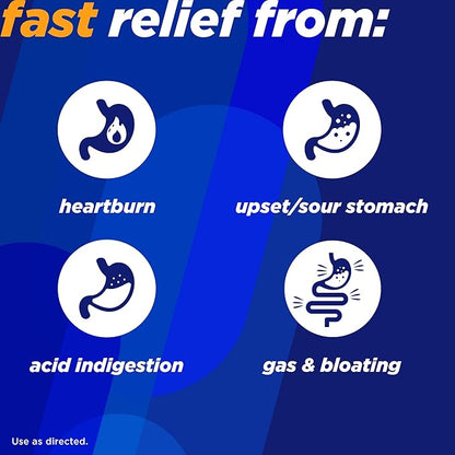 Alka-Seltzer Heartburn+Gas ReliefChews, Fast Antacid + Antigas Relief from Heartburn, Bloating, and Pressure, Fast Acting, Tropical Flavored Heartburn Medicine, 180 Ct (Package May Vary)