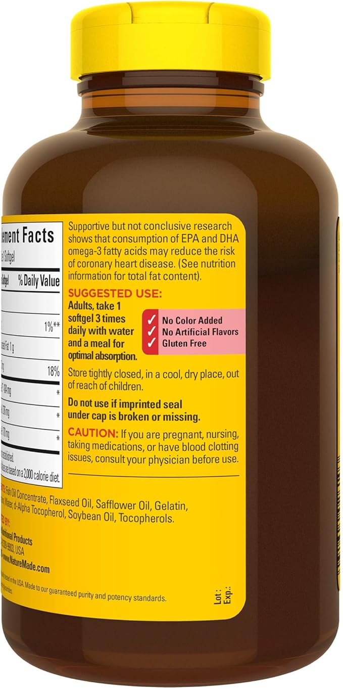 Triple Omega 3-6-9, 150 Softgels Value Size, Omega Supplement For Heart Health