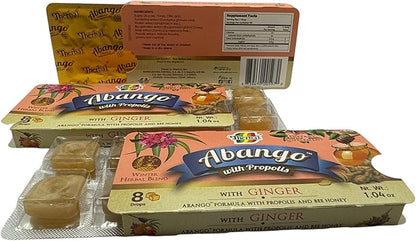 Abango, Propolis & Ginger Cough Drop Trays - Winter Herbal Blend - Delicious Flavor (3 Pack) Dulces para la TOS