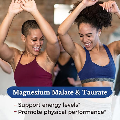 Vitalitown Magnesium Complex Supplement | 300mg Elemental Magnesium | Magnesium Citrate Glycinate Taurate Malate | Non-GMO, No Gluten, 90 Vegan Magnesium Capsules for Bone Muscle Brain Heart