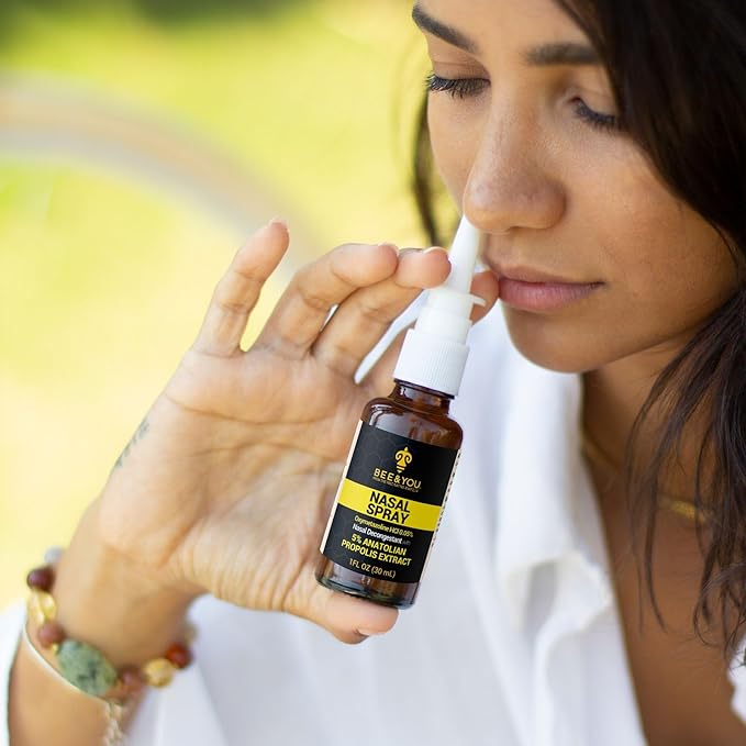 BEE and You Propolis Nasal Spray, 100% Pure Propolis Extract, Sinus & Congestion Relief, Natural Decongestant, Allergy Support, Nasal Moisturizing Spray | 1 fl oz