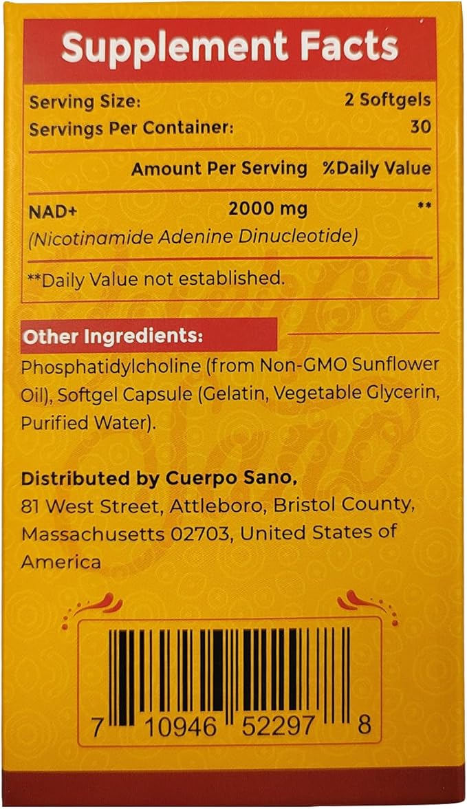 2000 MG NAD Supplement, Liposomal NAD+ with High Absorption, More Efficient Than Nicotinamide Riboside, Pure & Plus Boosting Supplement, Aging Defense, Metabolism & Cellular, 600 softgels