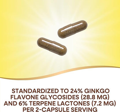 Nature's Way Premium Extract Ginkgo Memory and Concentration* 120 Capsules
