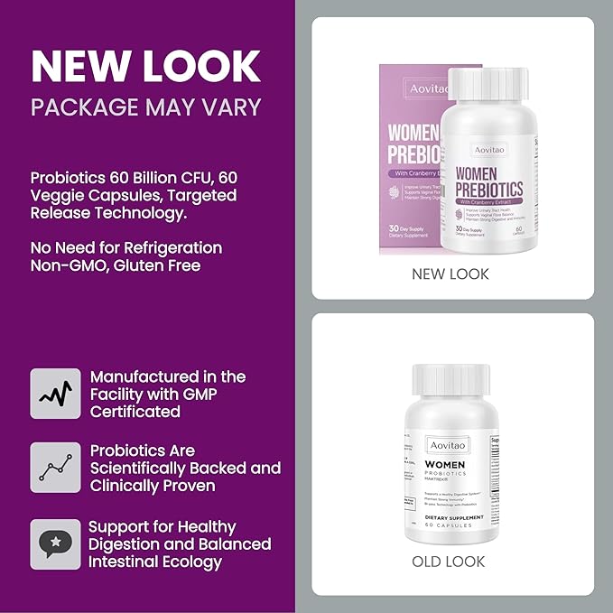 Menopause Supplement for Women Hormone Balance Pills Female Gut Health Hot Flashes Night Sweats Mood Premenopause CFU