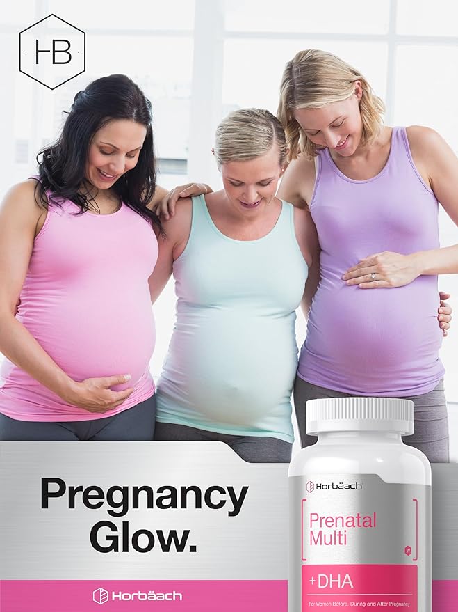Horbäach Women's Prenatal Multivitamin with DHA, Iron and Folic Acid | 70 Softgels | Non-GMO & Gluten Free