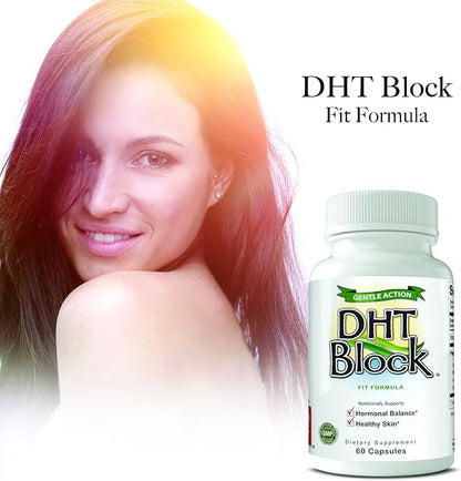 DHT Block (3 Pack - 180 Capsules Total) DHT Blocker Supplement for Skin, Acne, PCOS, Hair, and Hormonal Balance. DIM, Astragalus Root, Turmeric, Natural Ingredients. for Men and Women