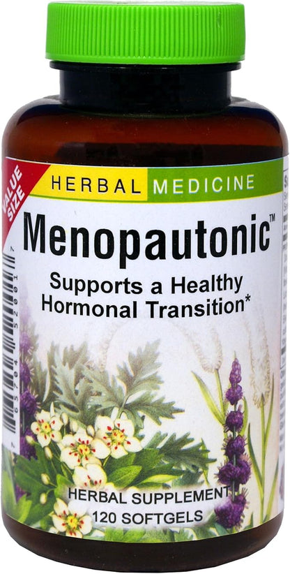 Herbs, Etc. Menopautonic Softgels - Essential Supplement for Women - Hormonal Transition Support Supplement - Offers Menopausal Support with Dong Quai & Motherwort - 120 Softgels (120 Servings)