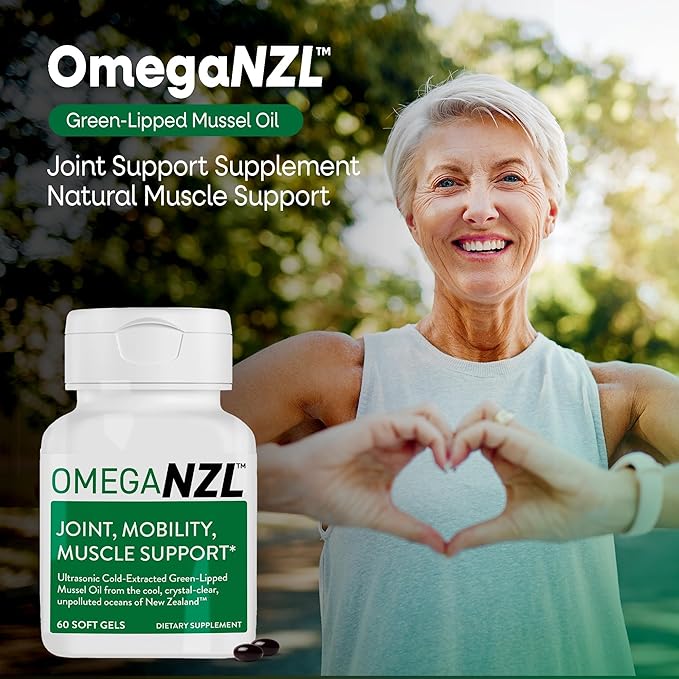 Original Omega-3 Joint Support Supplement, Best Natural Muscle Relief, Green Lipped Mussel Oil, 60 Softgels, No Fishy Aftertaste