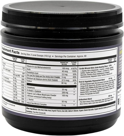 The Complete Nitric Oxide Solution - Nutritional Heart Healthy L-Arginine and Organic Beetroot Drink Mix, 60 Serving Canister