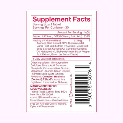 Love Wellness Good Girl Probiotics and Healthy V Vitamin | Womens Wellness Duo | Womens Probiotics Supplements for pH Balance and Vaginal Health