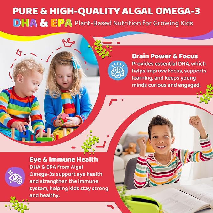 2Pack Vitamin D3 K2 Filled Gummies for Kids & Adults, 1000IU/2000IU D3 + K2(MK-7) with Calcium, Magnesium & Algal Omega 3(EPA/DHA) for Bones, Teeth, Muscles, Brain, Low-dose Vitamins, Sugar-Free