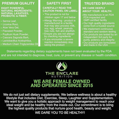 THE ENCLARE NUTRITION 15 Day Detox Cleanse for Weight Loss. Advanced Gut Support for Women & Men. Colon Cleanse Laxatives for Constipation & Bloating Relief. Gut Cleanse Probiotic Diet Pills 60ct (2)