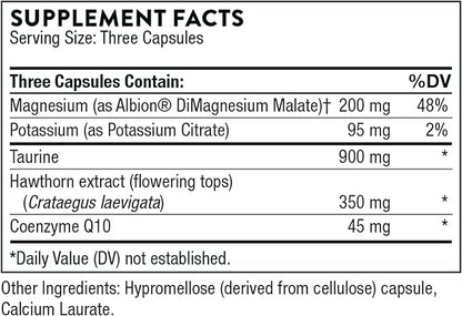 THORNE Heart Health Complex - with CoQ10, Taurine and Hawthorn - Coenzyme Q10 Supplement with Minerals, Amino Acids, and Botanicals - 90 Capsules