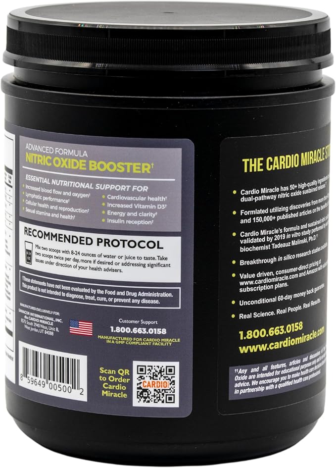 The Complete Nitric Oxide Solution - Nutritional Heart Healthy L-Arginine and Organic Beetroot Drink Mix, 90 Serving Canister