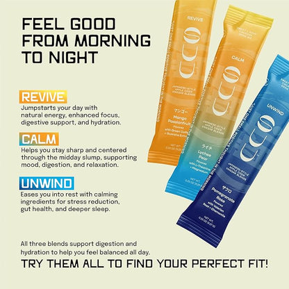 Circadian Rhythm, Hydration & Gut Health Powder Drink – Variety Pack of 9, Japanese Style Apple Cider Vinegar Blends with Wellness-Driven Ingredients for Sleep, Energy, Relaxation & Mental Clarity