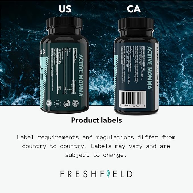 Freshfield Vegan Omega 3 DHA: Sustainable, Carrageenan Free, Third Party Tested, Compostable Bottle, Carbon Neutral. Supports Heart, Brain, Joint Health w/DPA (Prenatal 60 Count (Pack of 1))