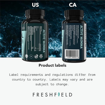 Freshfield Vegan Omega 3 DHA: Sustainable, Carrageenan Free, Third Party Tested, Compostable Bottle, Carbon Neutral. Supports Heart, Brain, Joint Health w/DPA (Prenatal 60 Count (Pack of 1))